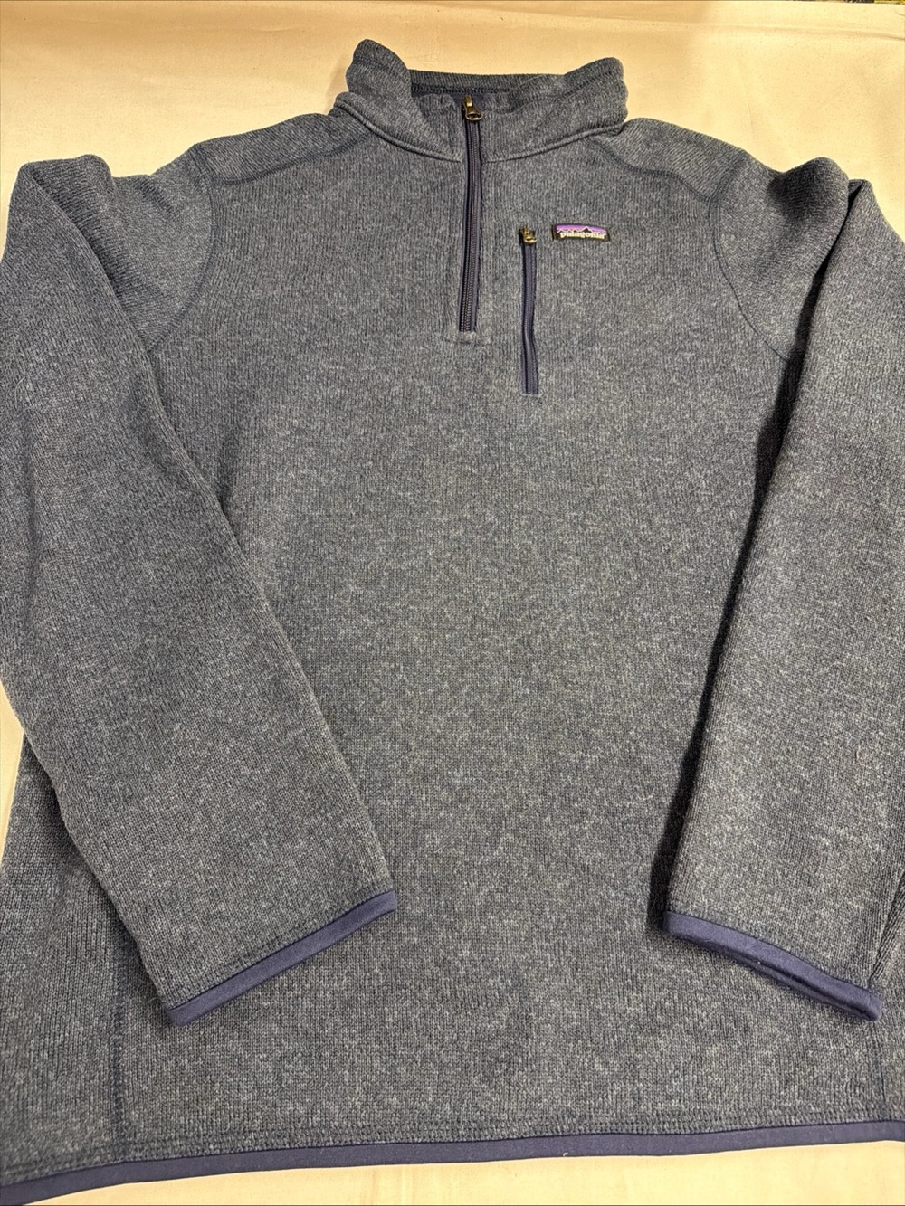 Patagonia Men's Blue Heather Half-Zip Fleece Pullover